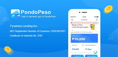is pondopeso sec registered|SEC revokes registration of Fynamics Lending .